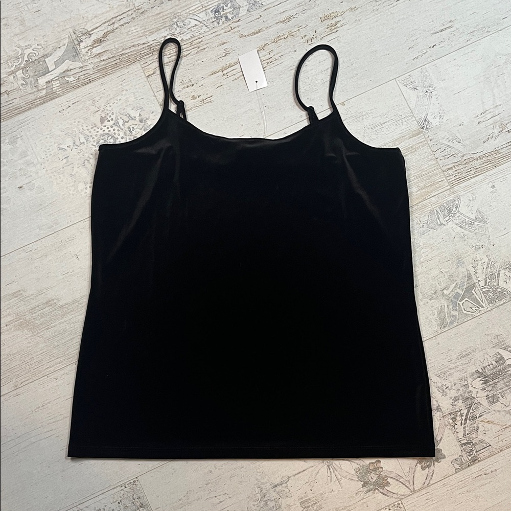 Loft Outlet Black Velvet Tank Top Size XL